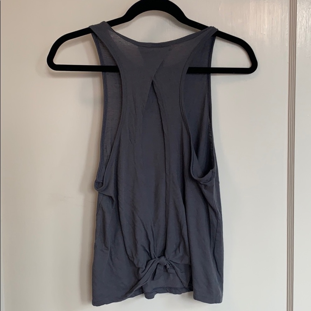 Open back work out tank top
